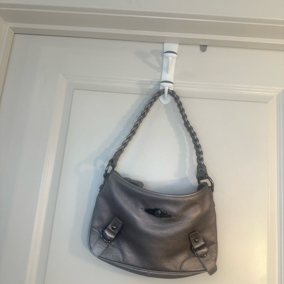 Elliott Luca Metallic Silver Rope Handle Hobo Y2K Hand Bag - Picture 11 of 11